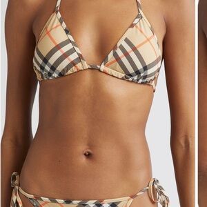 Plaid Triangle Bikini Set